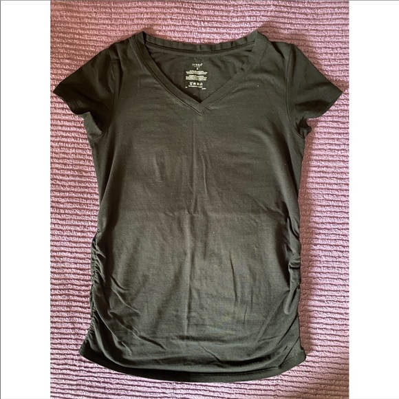 3 Basic Maternity Tees Black White Grey S - Picture 3 of 6